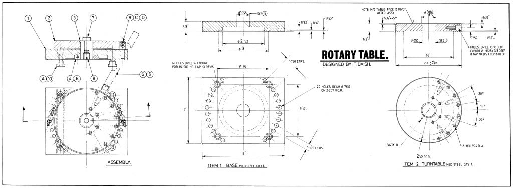 Rotary Table free plan side 1